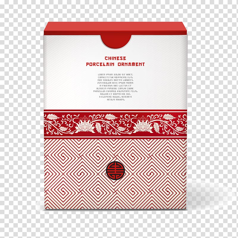 Tea Paper Packaging and labeling Box, Red box transparent background PNG clipart