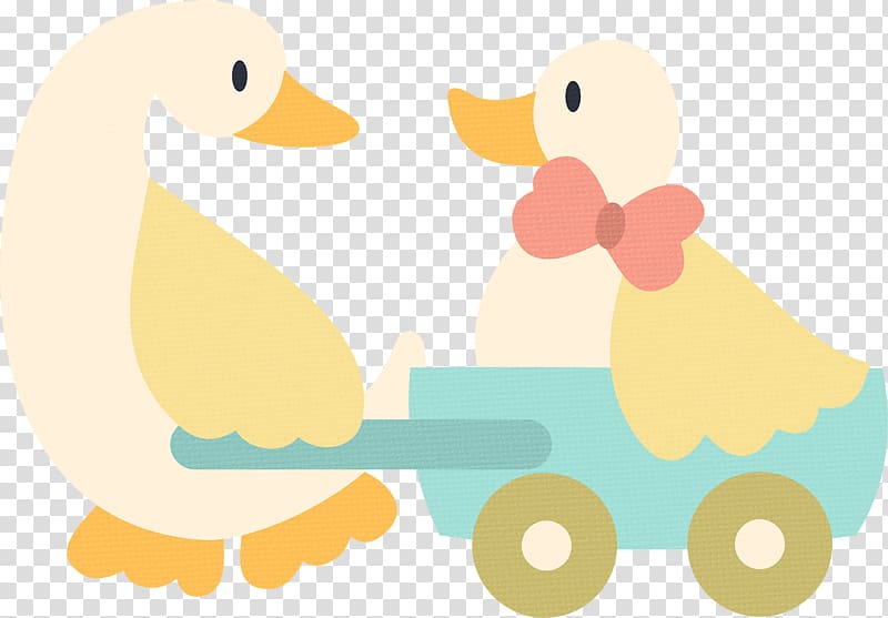 Duck Illustration, Hand-painted cartoon duck transparent background PNG clipart