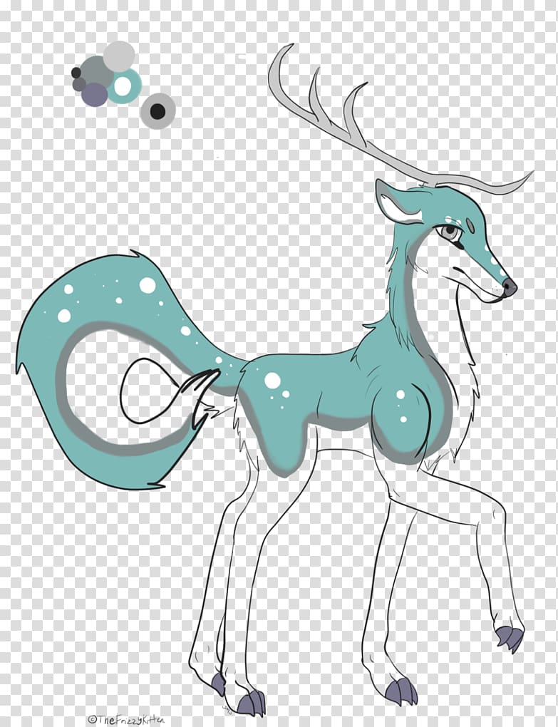 Reindeer Gray wolf Horn Kitten, deer fox transparent background PNG clipart