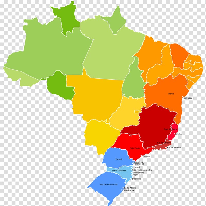 Brazil Mapa polityczna , rio transparent background PNG clipart