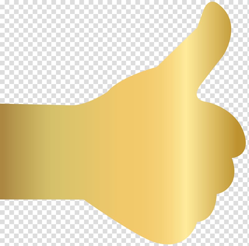 thumbs up illustration, Thumb Yellow Material Design, Gold Thumb Up transparent background PNG clipart