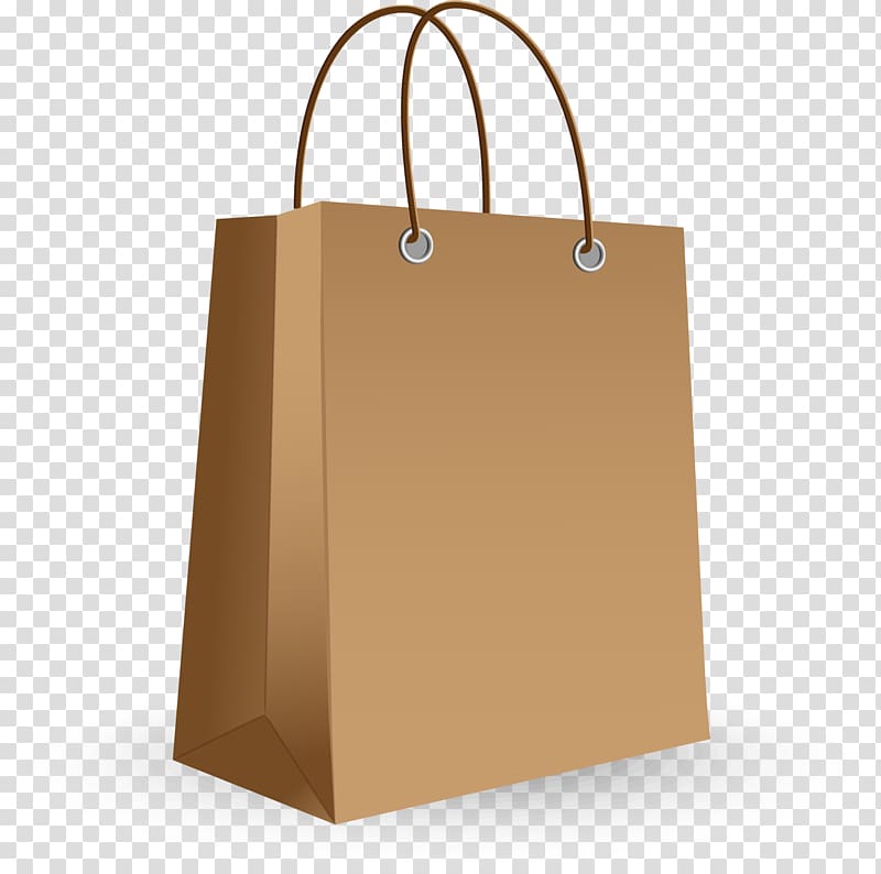 Paper bag Shopping bag, 3D high-grade paper bag, brown paper bag  transparent background PNG clipart | HiClipart