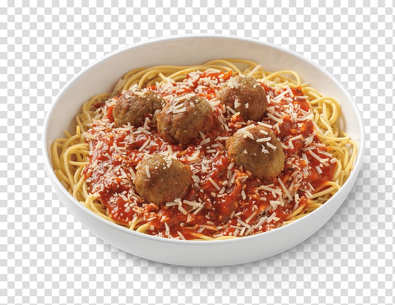 Spaghetti with meatballs Chinese noodles Pasta Marinara sauce Noodles and Company, pasta recipes transparent background PNG clipart