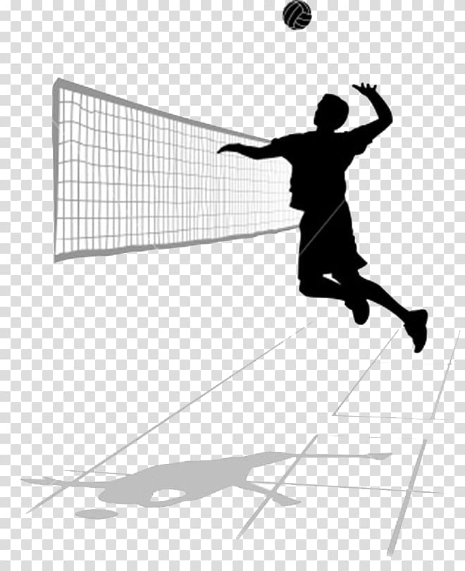 silhouette of volleyball player , Volleyball spiking Roundnet , Volleyball transparent background PNG clipart