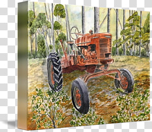 Tractor Vintage John Deere Watercolor painting Art, tractor transparent background PNG clipart thumbnail