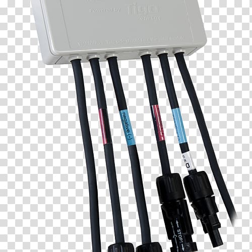 Electrical cable Power optimizer MC4 connector Tigo Energy Solar Panels, energy transparent background PNG clipart
