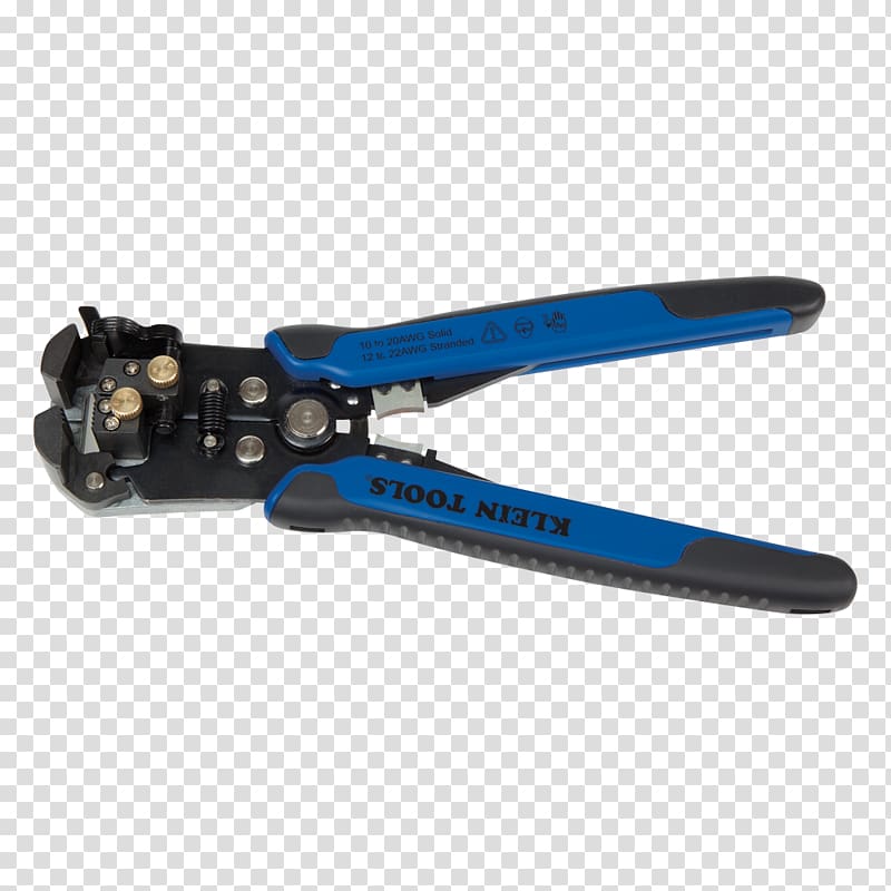 11061 Klein Tools Self-Adjusting Wire Stripper/Cutter, romex cable clips transparent background PNG clipart