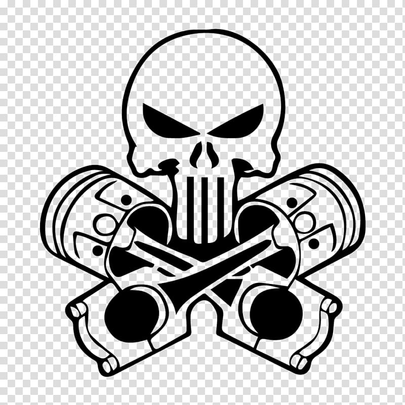 Punisher Car Decal Sticker Piston, car transparent background PNG clipart