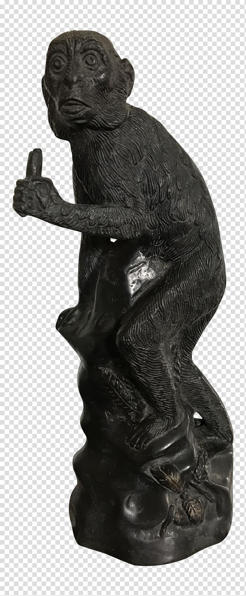 Bronze sculpture Macaque Stone carving, others transparent background PNG clipart