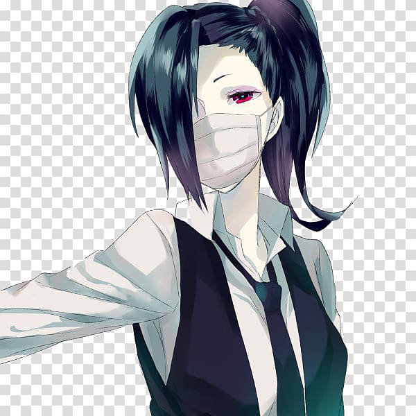 Anime Mask Drawing Manga Woman, Anime transparent background PNG clipart