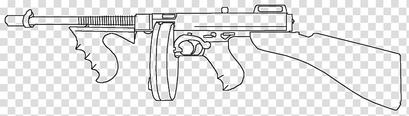 Trigger Firearm Assault rifle Machine gun Sketch, hand gun transparent background PNG clipart