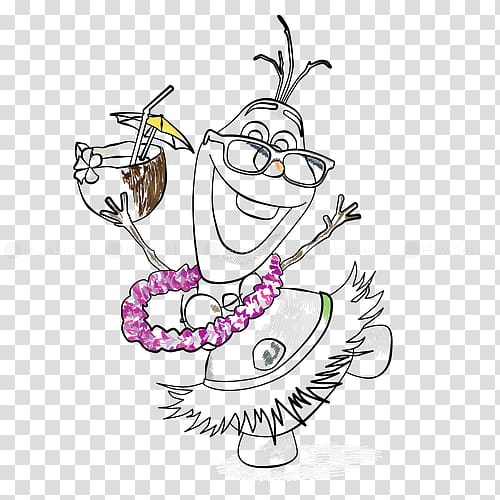 Olaf Elsa Anna Kristoff, olaf drawing transparent background PNG clipart