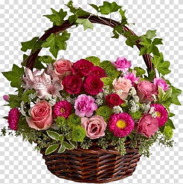 Floristry Cut flowers Flower bouquet Basket, flower transparent background PNG clipart