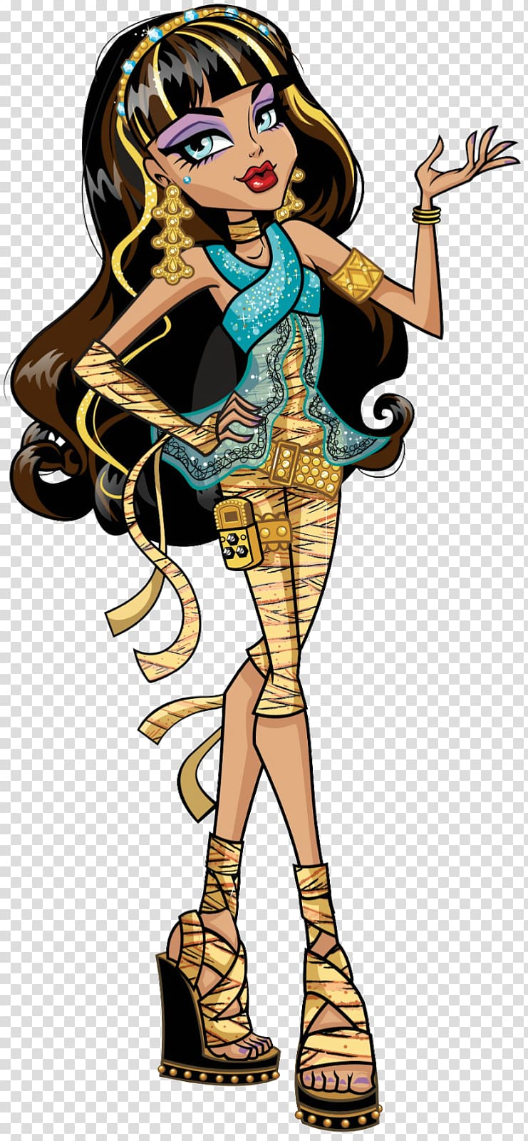 Monster High Cleo De Nile Doll Barbie, doll transparent background PNG clipart