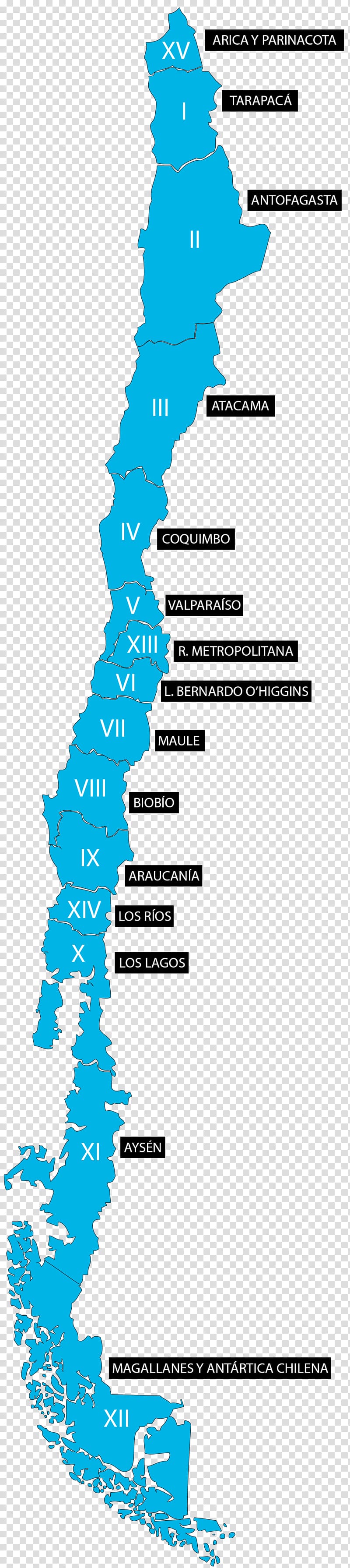 Regions of Chile Ñuble Province Map Los Lagos Region, map transparent background PNG clipart
