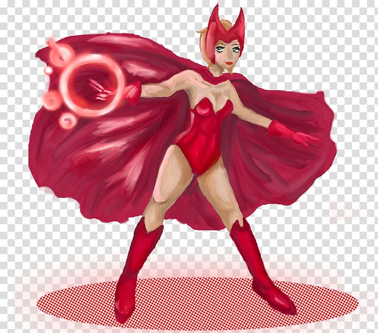 Figurine Legendary creature Animated cartoon, scarlet witch transparent background PNG clipart