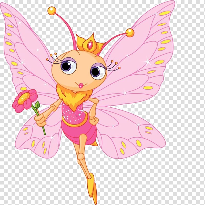 Butterfly Cartoon , Cartoon flower fairy transparent background PNG clipart