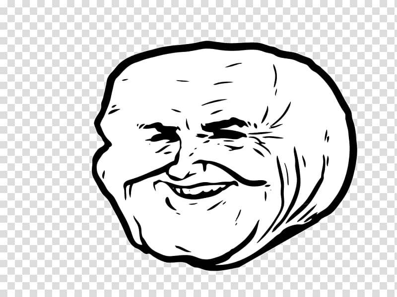 Trollface Rage comic Internet troll, Face transparent background PNG clipart