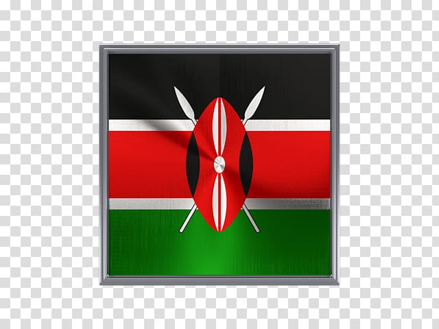 Flag of Kenya Nairobi , metal square transparent background PNG clipart