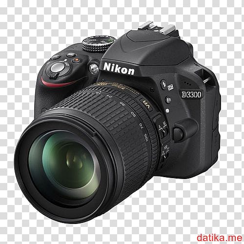 Nikon D3300 Nikon AF-S DX Nikkor 55-300mm f/4.5-5.6G ED VR Camera lens Digital SLR, camera lens transparent background PNG clipart