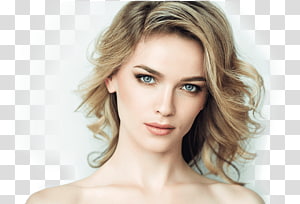 Blond Hair coloring Heritage Med Spa Capelli, Skin care model transparent background PNG clipart thumbnail