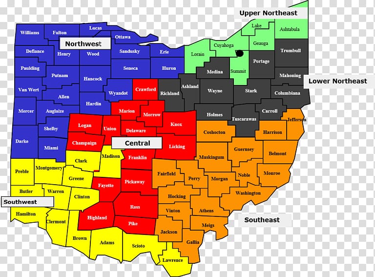 Ohio World map Region Mapa polityczna, map transparent background PNG clipart