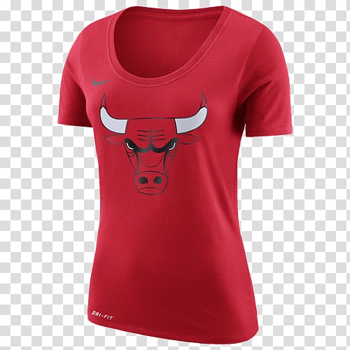 T-shirt Chicago Bulls Sleeve Nike Clothing, chicago bulls fans transparent background PNG clipart