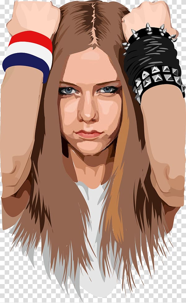 Eyebrow Brown hair Face Black hair, avril lavigne transparent background PNG clipart