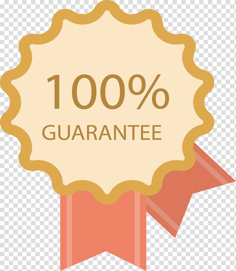 Quality assurance Computer file, One hundred quality guarantee badges transparent background PNG clipart