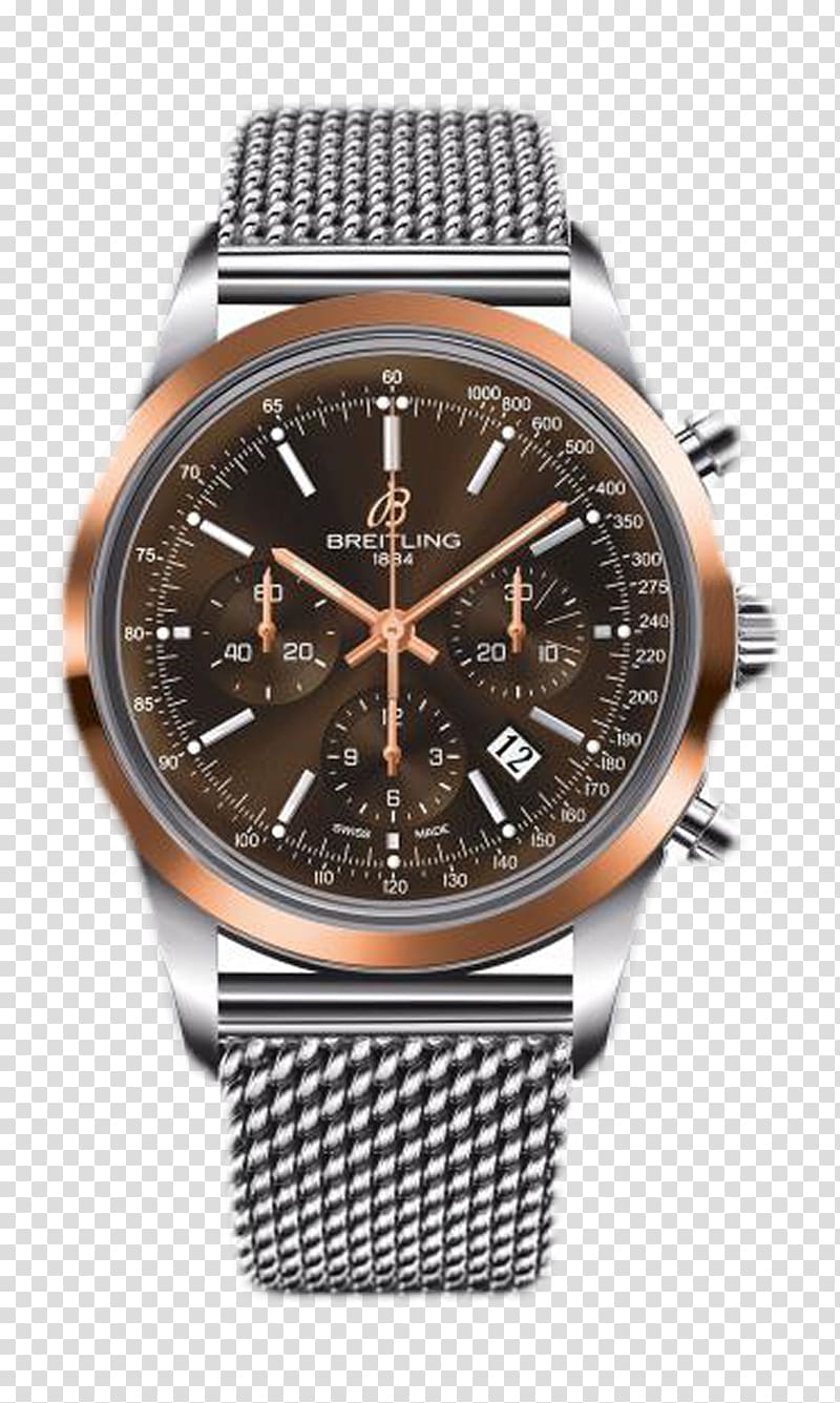 Breitling SA Breitling Transocean Chronograph Chronometer watch, watch transparent background PNG clipart