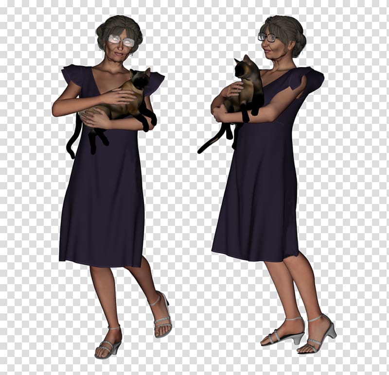 Dress Shoulder Costume, Cat Lady transparent background PNG clipart