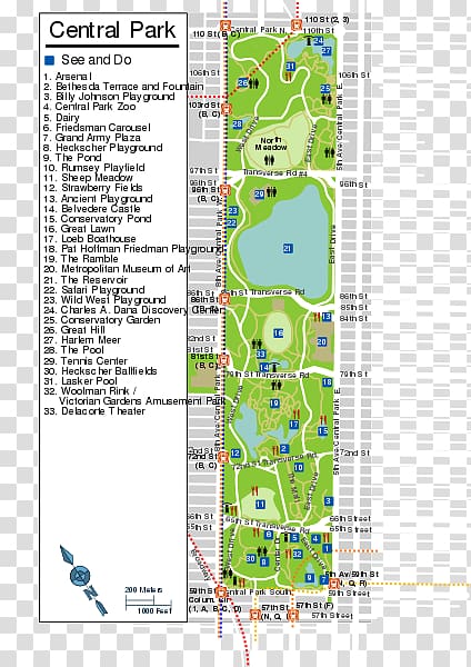 Central Park Map Water resources, Central Park transparent background ...