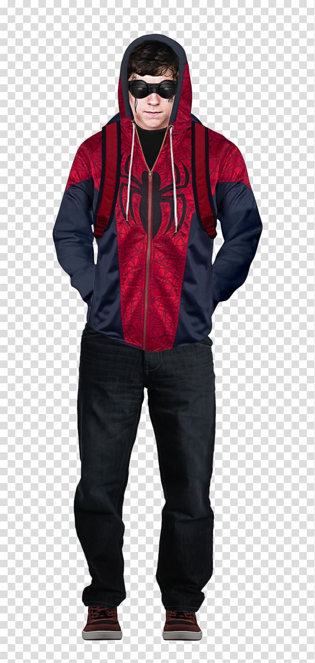 Spider-Man: Homecoming Hoodie Outerwear Symbiote, the opening exhibition opened costumes display rep transparent background PNG clipart