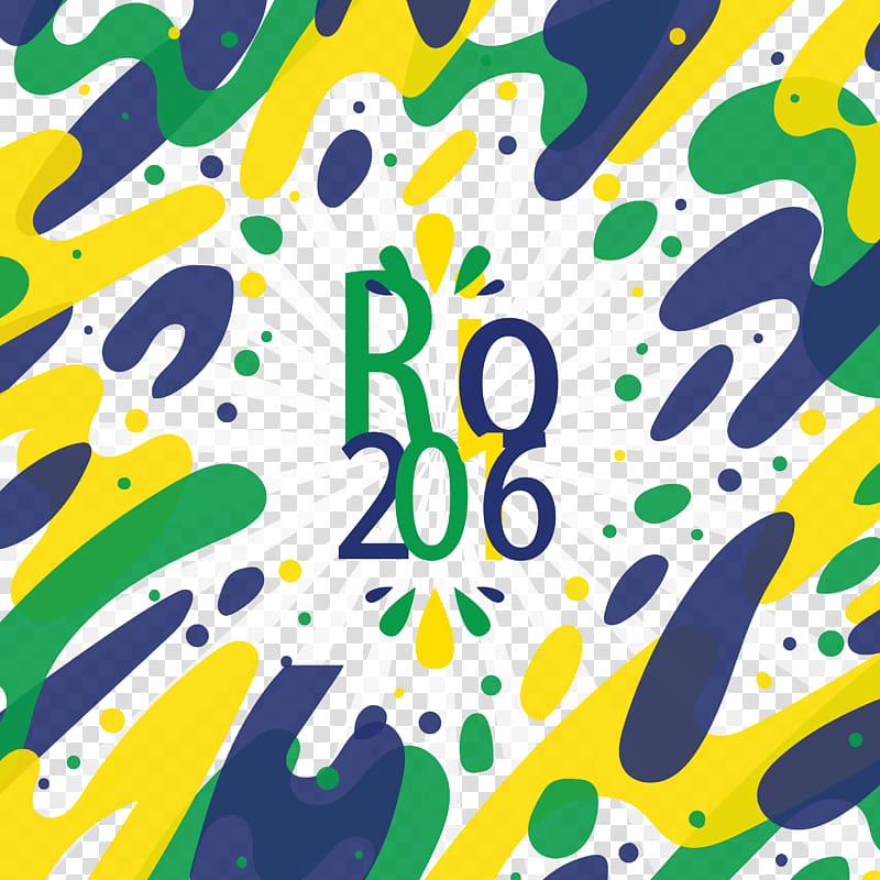 2016 Summer Olympics Brazil Olympic poster Pattern, Rio Olympics to promote its logo background transparent background PNG clipart