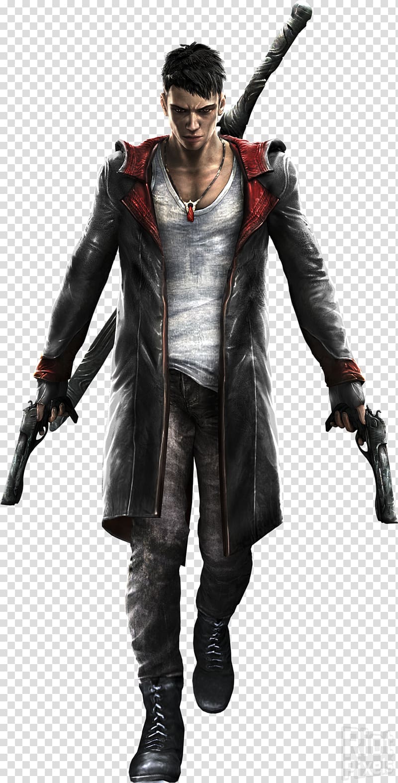 man wearing black coat holding pistol game application character, DmC: Devil May Cry Devil May Cry 3: Dante\'s Awakening Devil May Cry 2 PlayStation All-Stars Battle Royale PlayStation 3, devil may cry transparent background PNG clipart