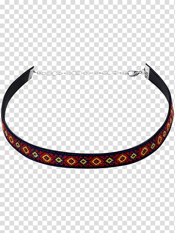 Cross necklace Embroidery Choker Jewellery, square pattern transparent background PNG clipart
