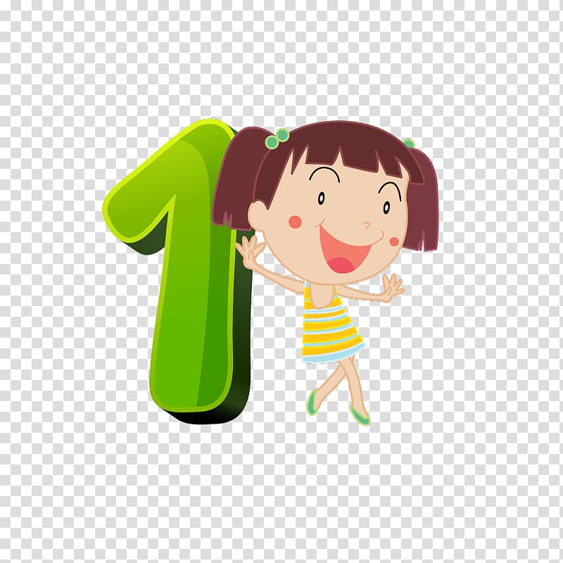 Counting Number Child, Cartoon numbers and kids transparent background PNG clipart