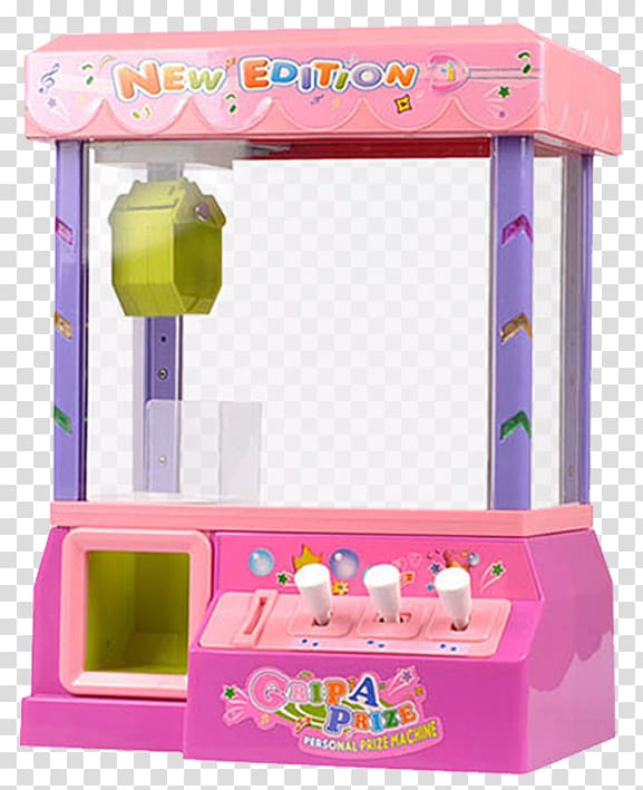 Claw crane Toy Arcade game Candy, Clip doll machine transparent background PNG clipart