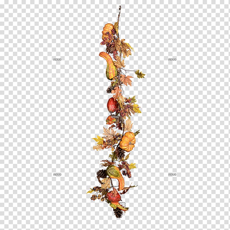 Garland Autumn Spring Cucurbita Christmas, garland transparent background PNG clipart