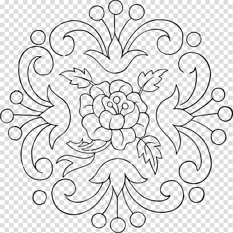 Floral design Embroidery Stitch Pattern, design transparent background PNG clipart