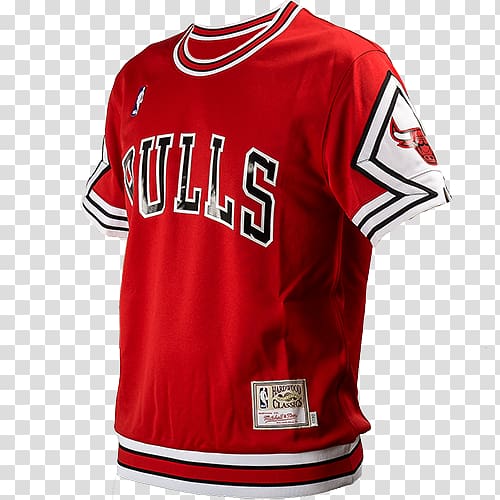 Chicago Bulls T-shirt Jersey Baseball uniform Mitchell & Ness Nostalgia Co., T-shirt transparent background PNG clipart