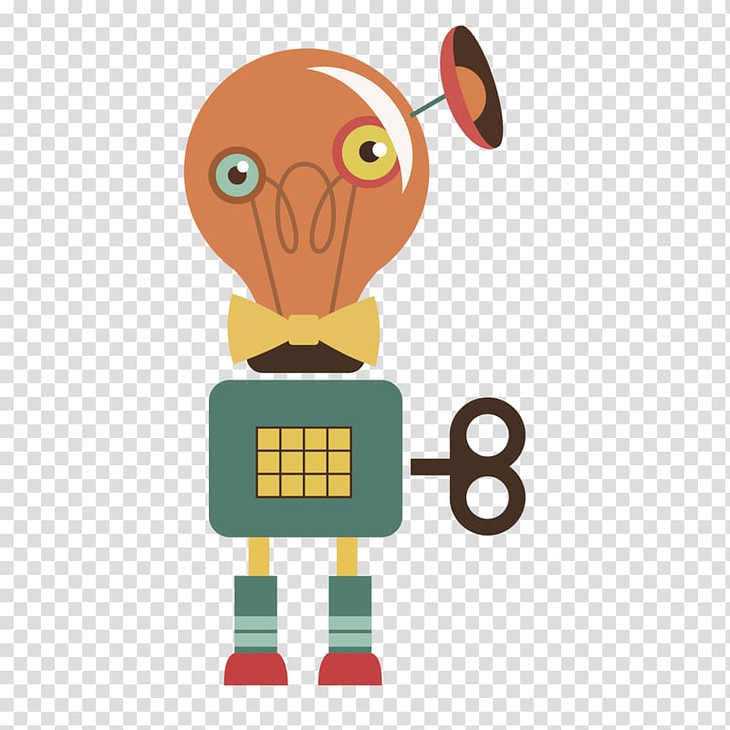 Boy Robot Chatbot Illustration, cartoon light bulb robot transparent background PNG clipart