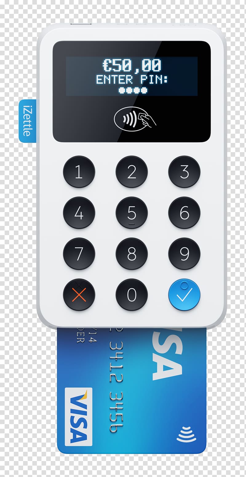 Card reader iZettle Credit card Contactless smart card Contactless payment, credit card transparent background PNG clipart