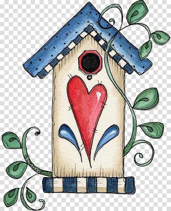 Bird feeder Nest box , Blue love house transparent background PNG clipart