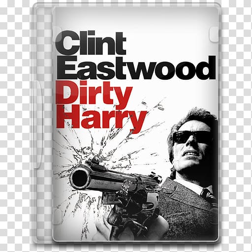 poster film black and white font, Dirty Harry transparent background PNG clipart