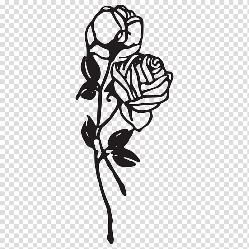 Black rose Drawing , rose tattoo transparent background PNG clipart