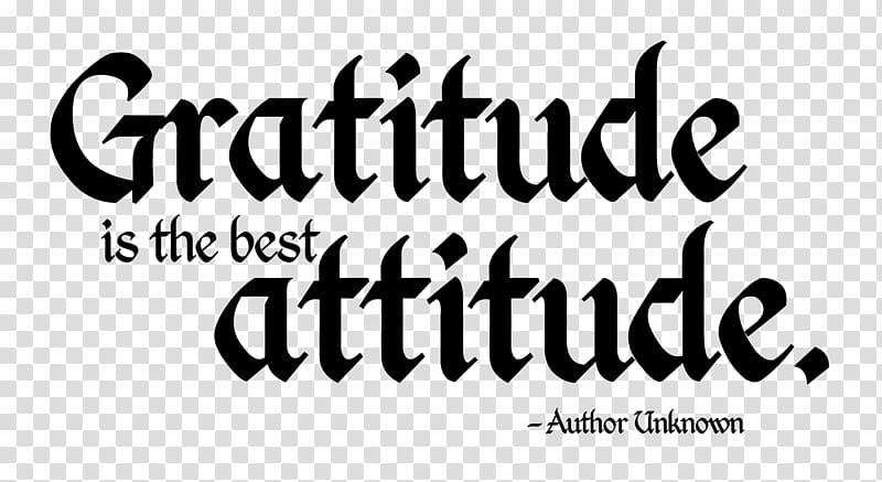 Gratitude is the best Attitude quote, Gratitude Attitude Quotation Good Happiness, text attitude transparent background PNG clipart