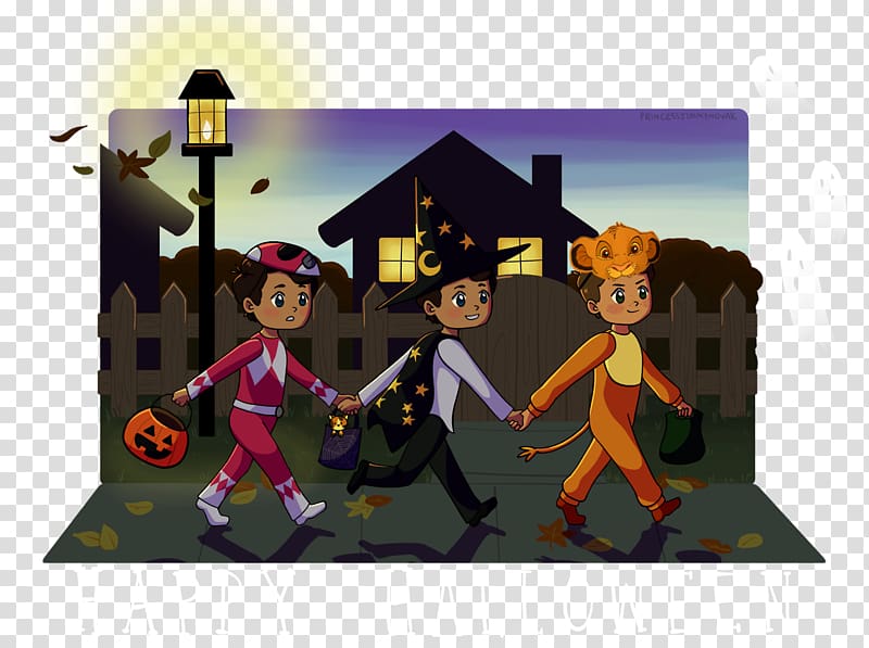 Cartoon Art museum Character, trick or treat transparent background PNG clipart