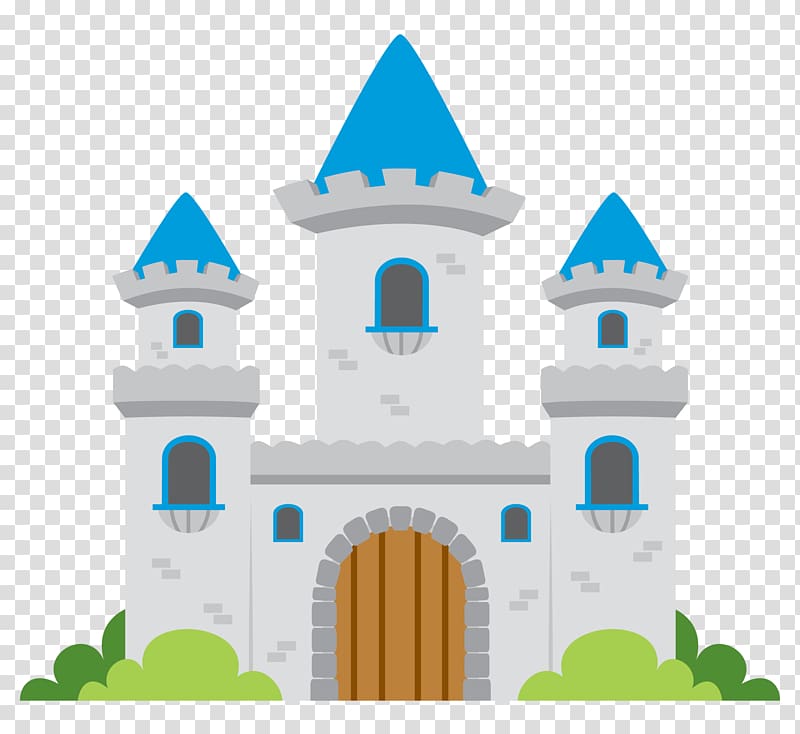 white and blue castle , Cinderella Castle , Castle transparent background PNG clipart