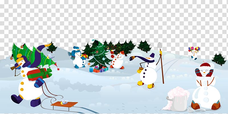 Snowman Winter Illustration, Winter Snowman Creative transparent background PNG clipart